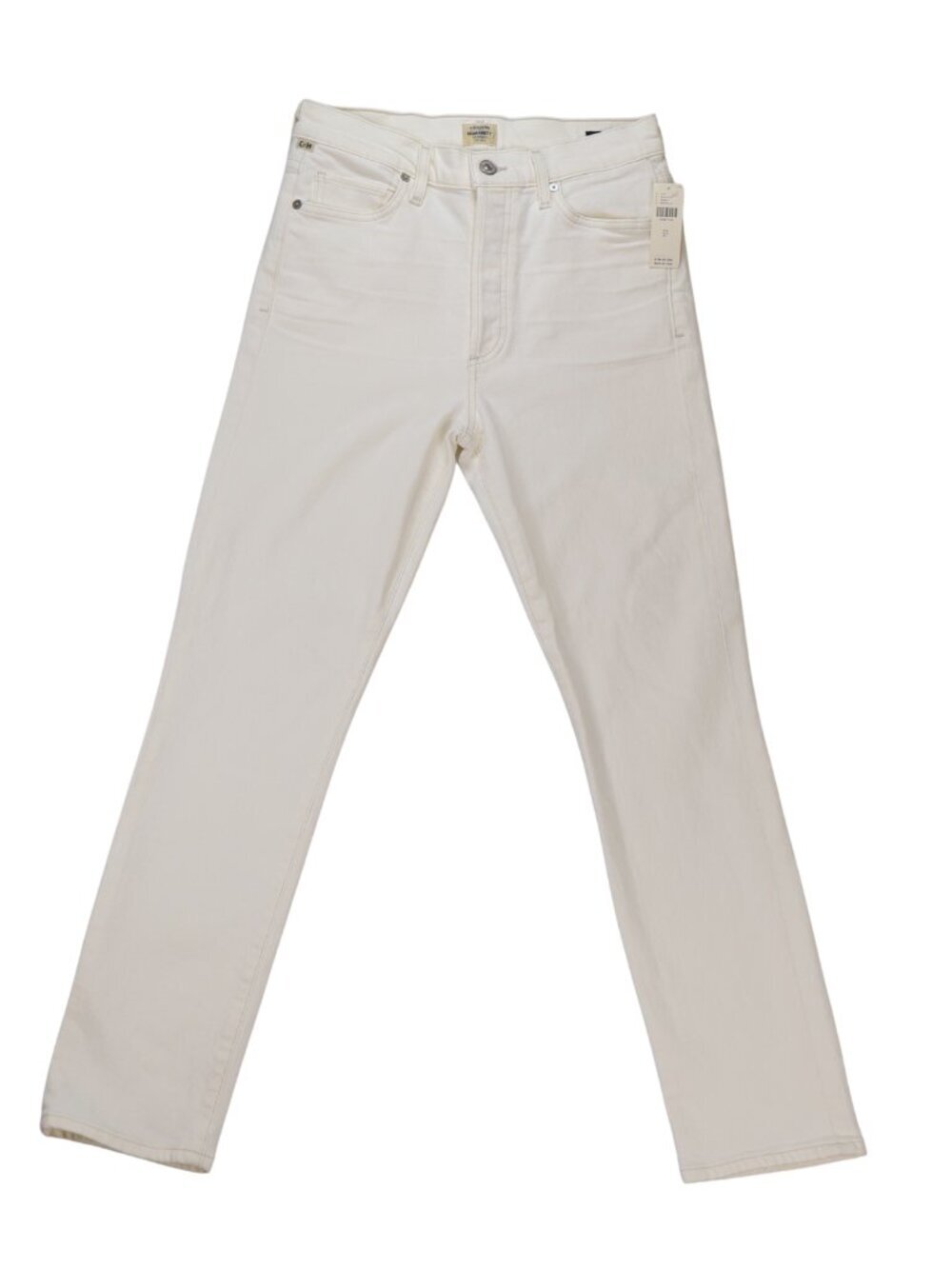 Citizens of Humanity Olivia High Rise Slim Ankle Jeans Cream White NWT 27